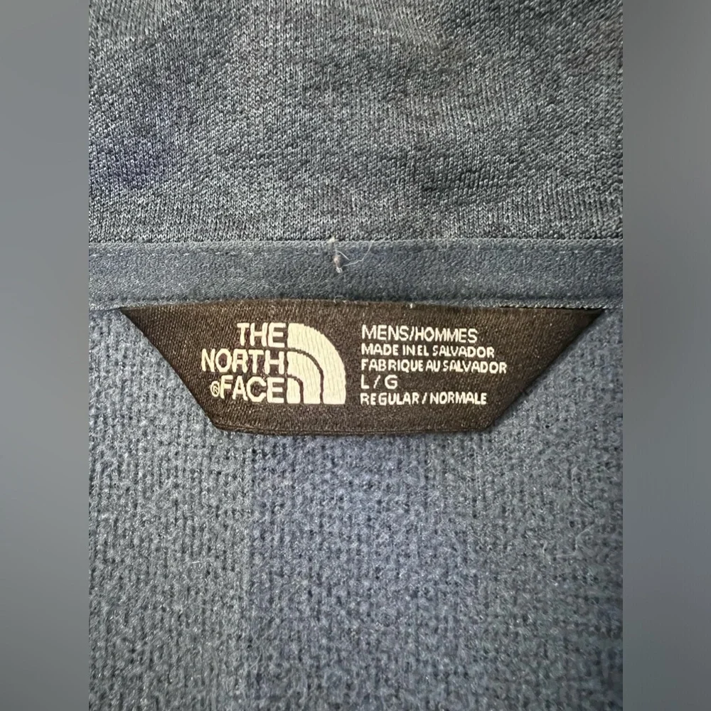North Face Jacket‎ Men Blue Accent Full Zip Pockets Mock Neck Outdoor Sz Large